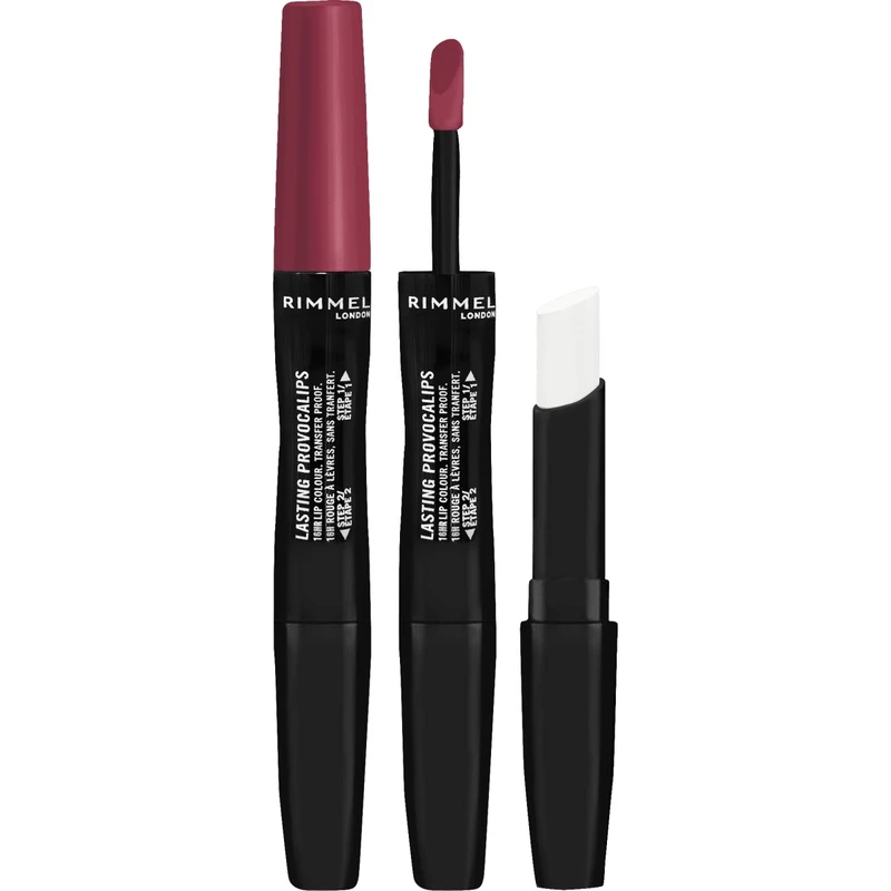 Rimmel Lasting Provocalips Double Ended dlouhotrvající rtěnka odstín 500 Kiss The Town Red 3,5 g