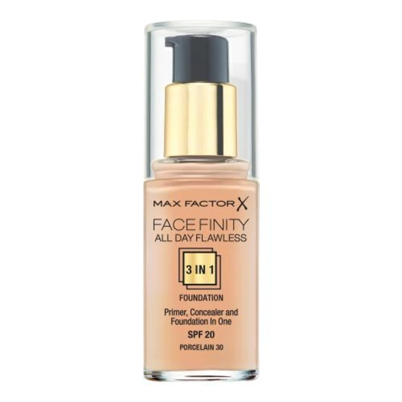 Max Factor Facefinity 3 in 1 SPF20 30 ml make-up pro ženy 30 Porcelain s ochranným faktorem SPF