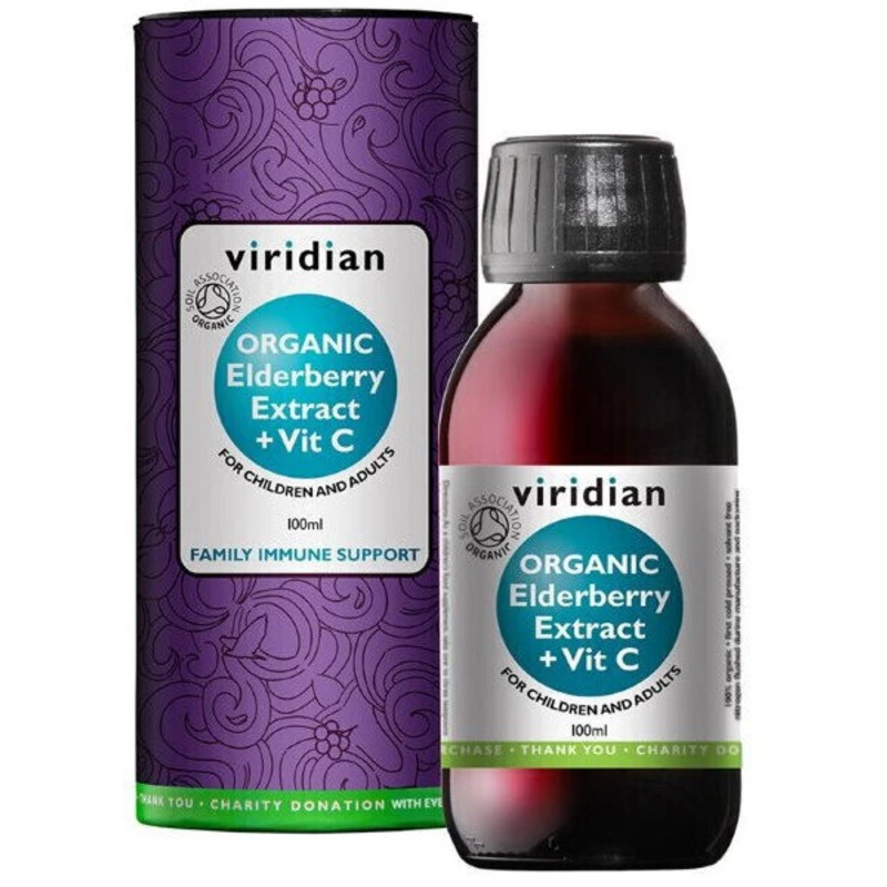 Viridian Elderberry Extract Organic + Vitamin C 100 ml