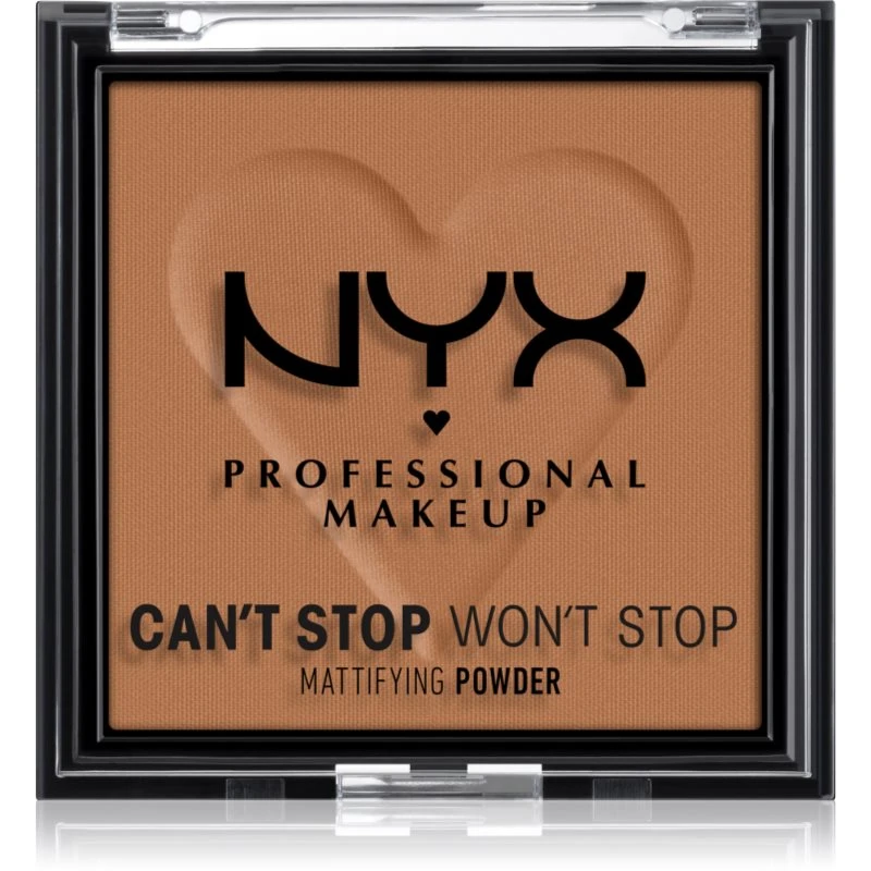 NYX Professional Makeup Can't Stop Won't Stop Mattifying Powder matující pudr odstín 08 Mocha 6 g