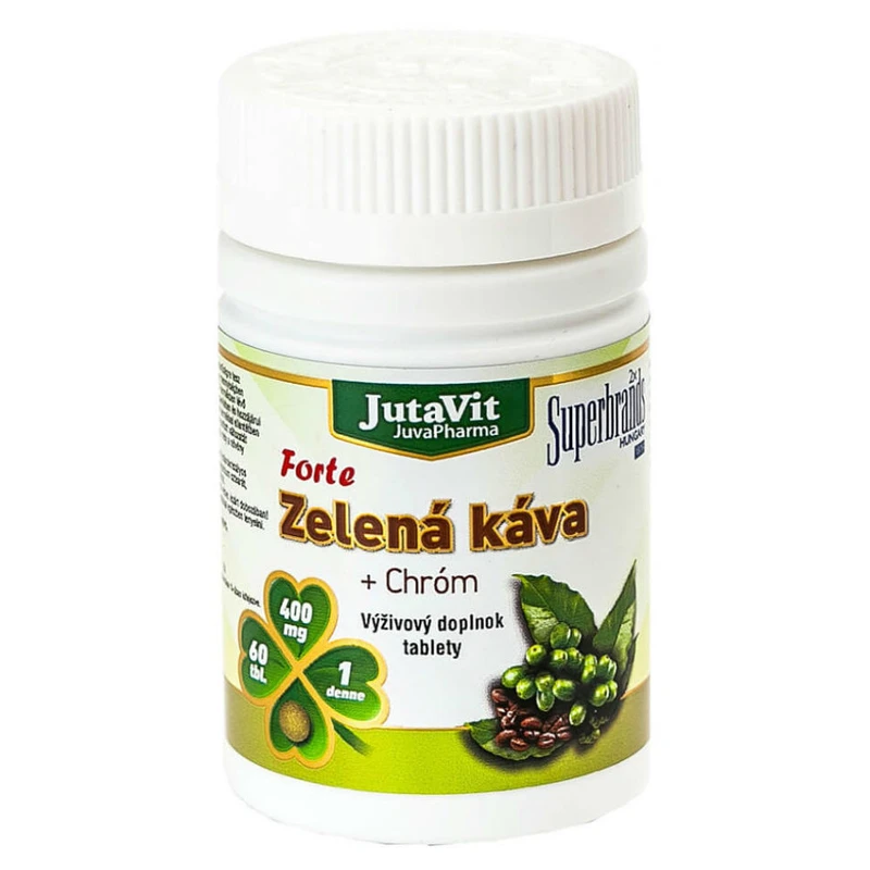 JutaVit Zelená káva Forte + chróm Jutavit 60 tablet