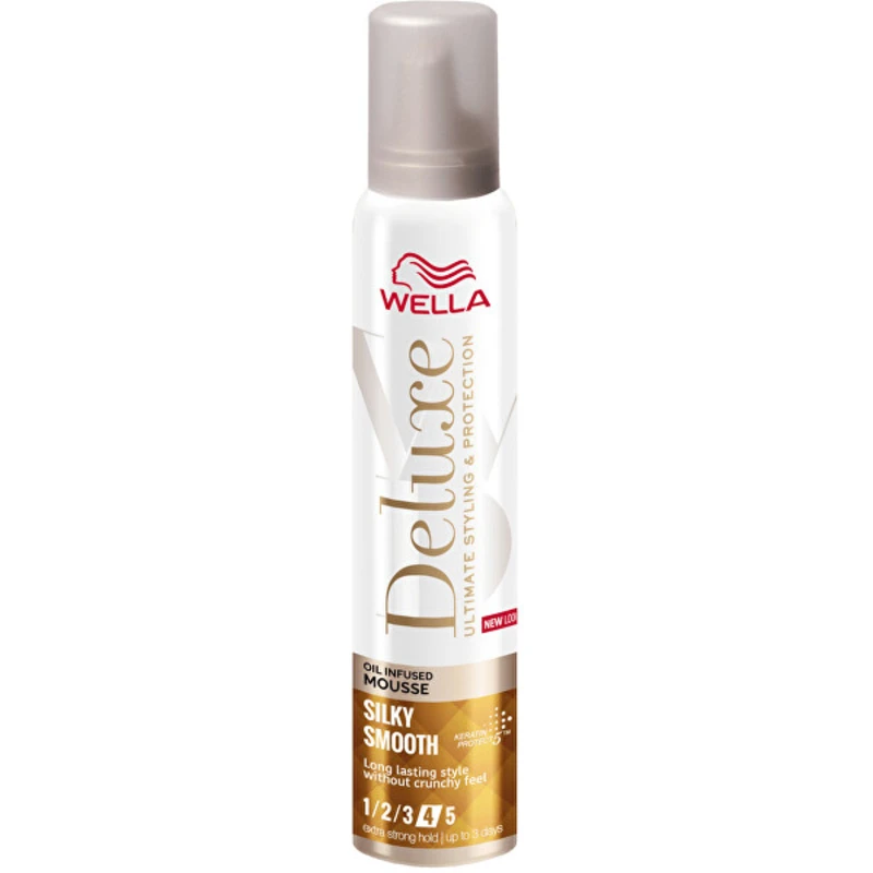 Wella Deluxe Silky Smooth pěnové tužidlo s vyživujícím účinkem 200 ml