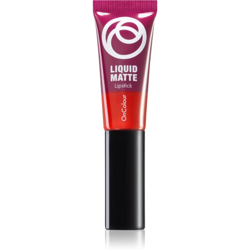 Oriflame OnColour tekutá rtěnka s matným finišem odstín Fiery Red 8 ml