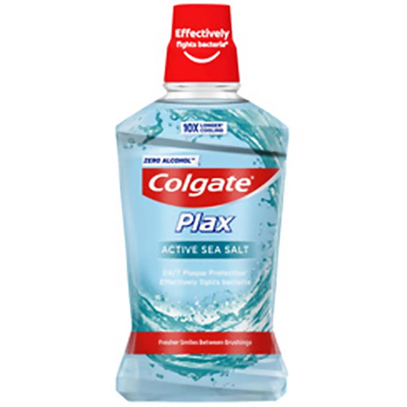 Colgate Plax Active Sea Salt ústní voda proti zubnímu plaku bez alkoholu 500 ml