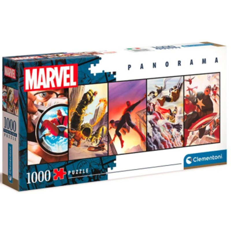 Clementoni - Puzzle 1000 Panorama, Marvel  80