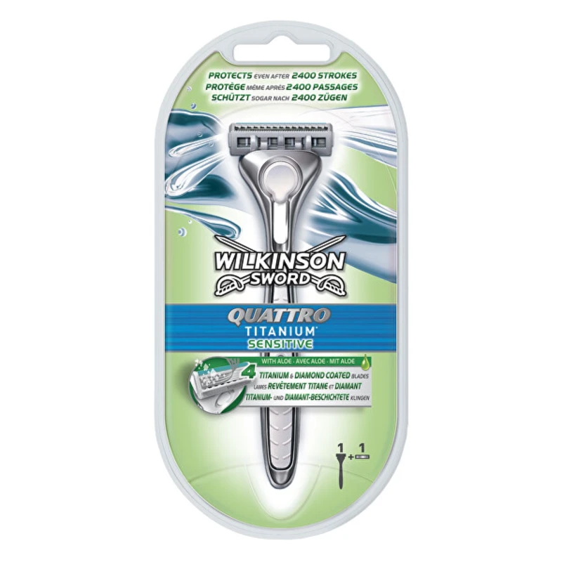 Wilkinson Sword Holicí strojek pro muže Quattro Titanium Sensitive