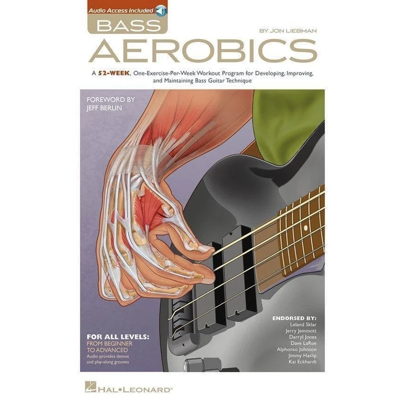 Hal Leonard Bass Aerobics Book with Audio Online Noty