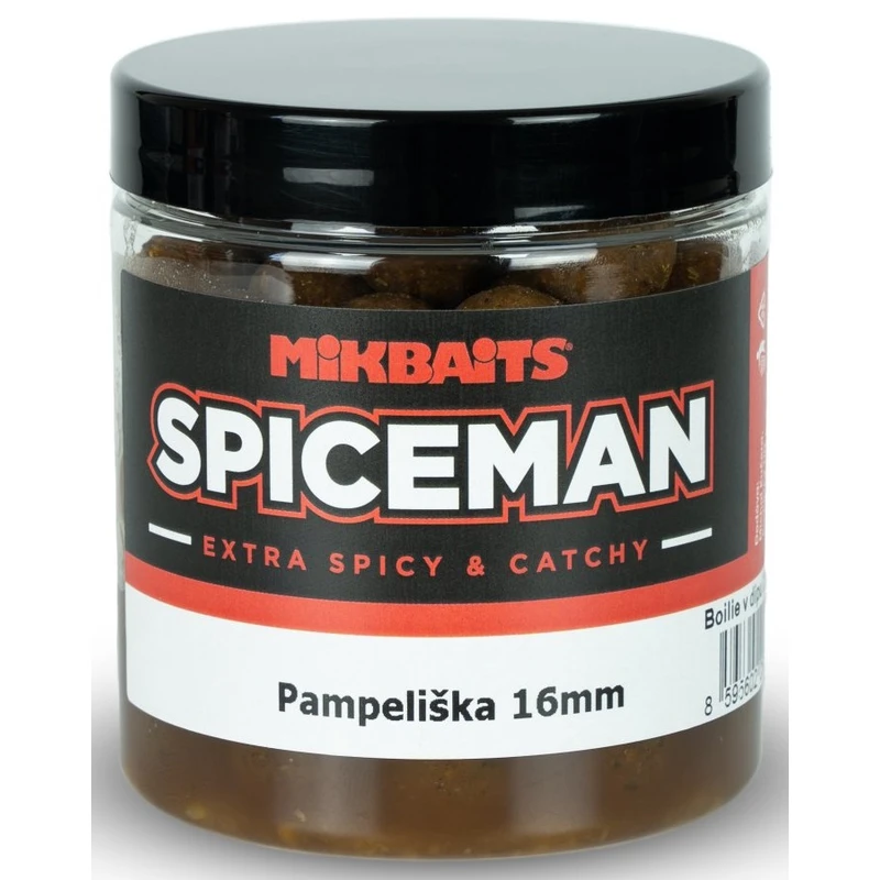 Mikbaits boilie v dipu spiceman pampeliška 250 ml - 16 mm