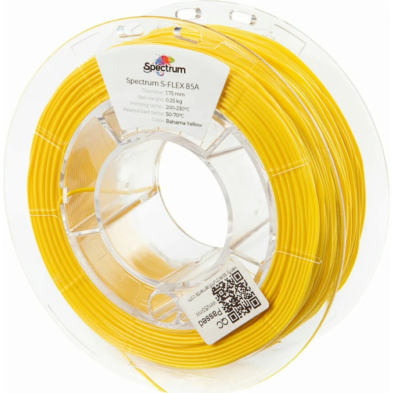 Spectrum 3D filament, S-Flex 85A, 1,75mm, 500g, 80519, bahama yellow