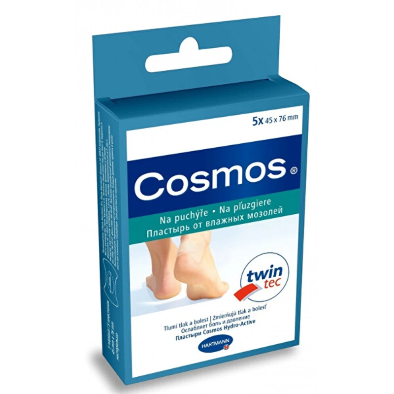 COSMOS Náplast na puchýře na patě Twin tec 6 kusů