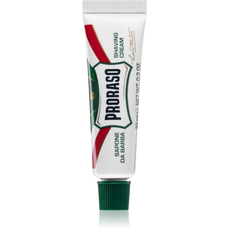 Proraso Green krém na holení v tubě cestovní pro muže 10 ml