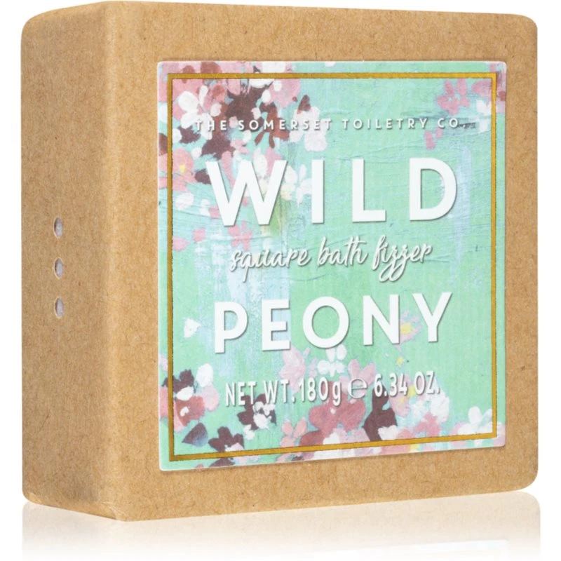 The Somerset Toiletry Co. Square Bath Fizzer šumivé tablety do koupele Wild Peony Plum 180 g