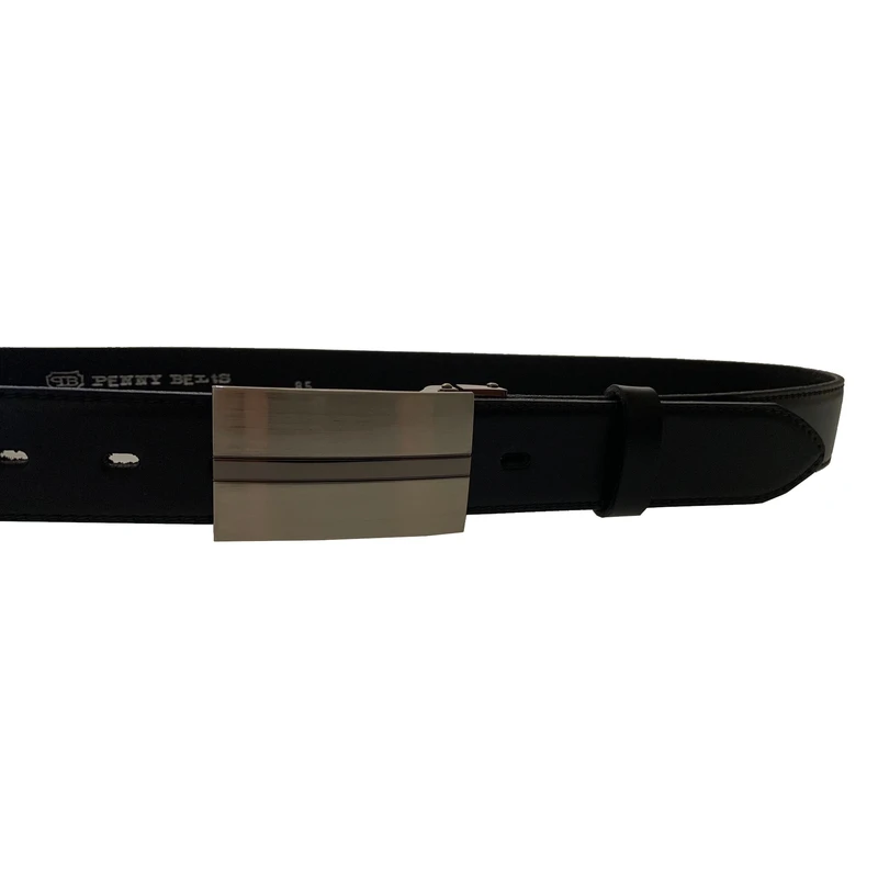 Penny Belts Pánský kožený společenský opasek 35-020-8PS-60 black 95 cm