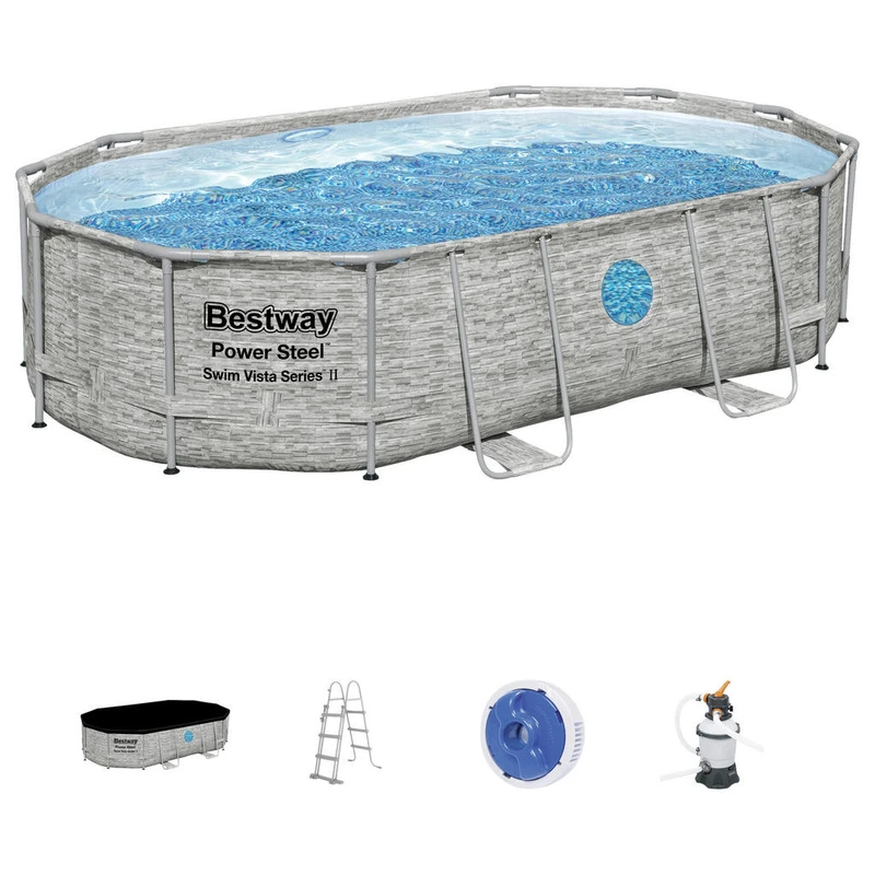 Bestway Power Steel Rattan Swim Vista 4,88 x 3,05 x 1,07 m 56946