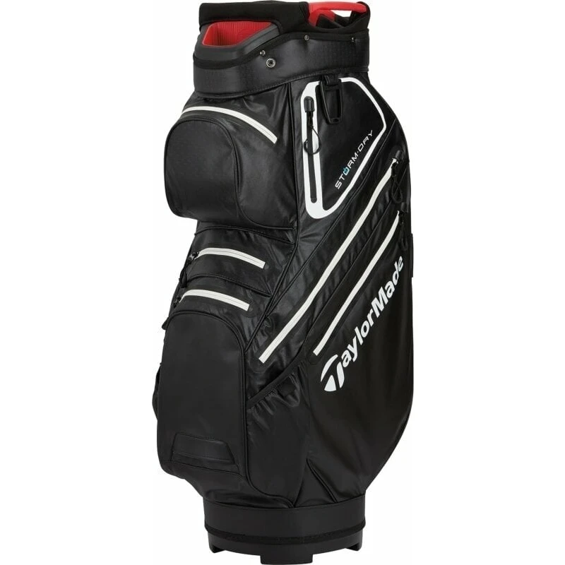 TaylorMade Storm Dry Cart Bag Black/White/Red Cart Bag