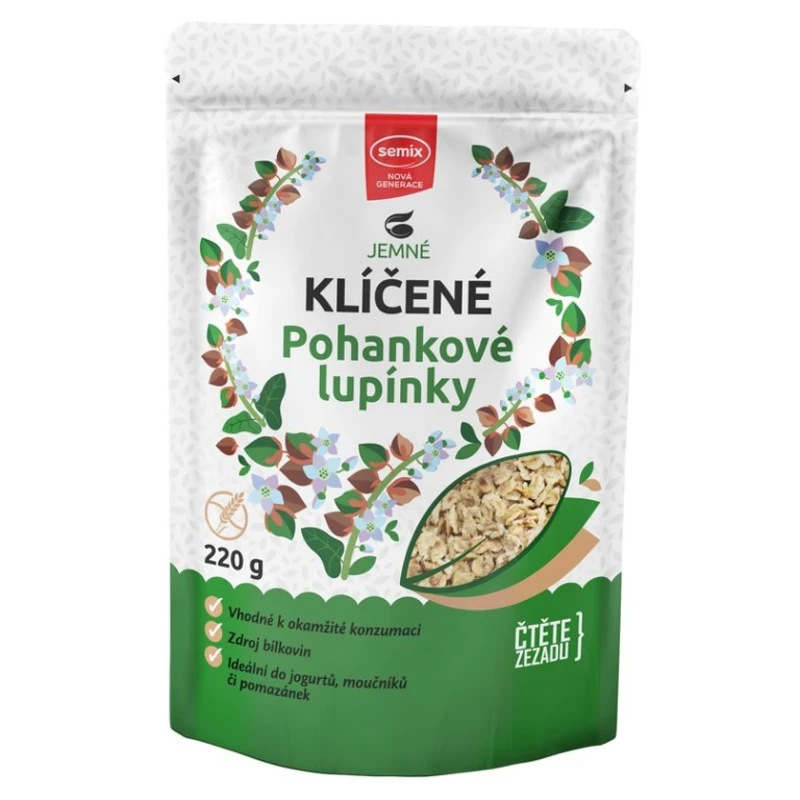 Lupínky pohankové klíčené 220 g   SEMIX