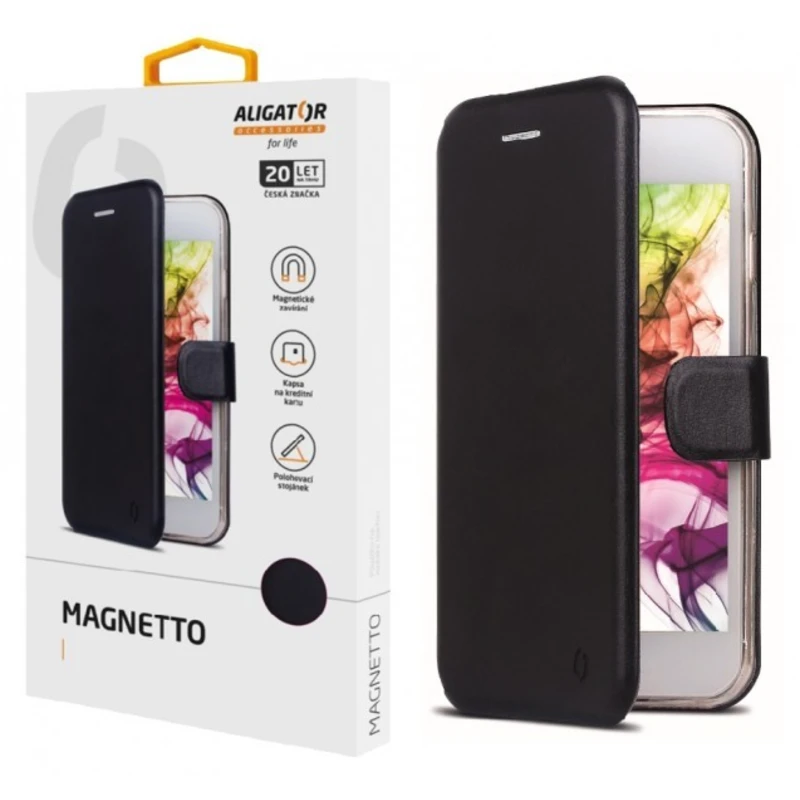 Flipové pouzdro ALIGATOR Magnetto pro Motorola Moto E20, černá