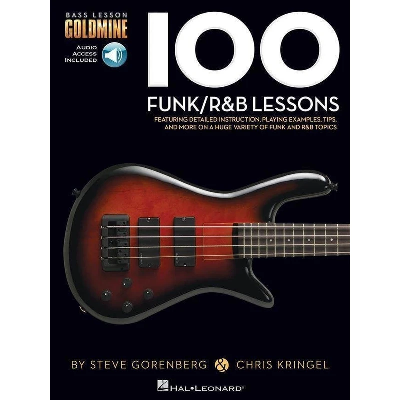 Hal Leonard 100 Funk/R&B Lessons Bass Noty