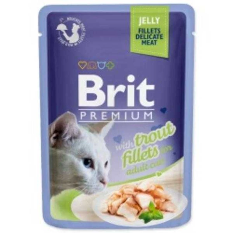 Brit Premium Cat Delicate Fillets v želé se pstruhem 85g