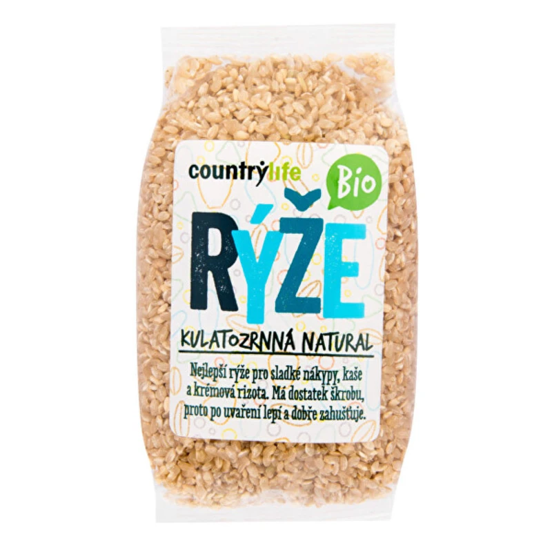 Country Life Rýže kulatozrnná natural BIO 0,5 kg