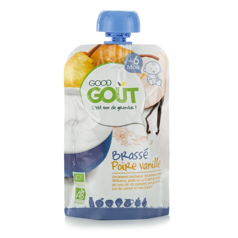 GOOD GOUT BIO Vanilkový jogurt s hruškou 90 g