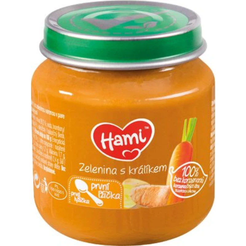 Hami příkrm Zelenina s králíkem první lžička 125g