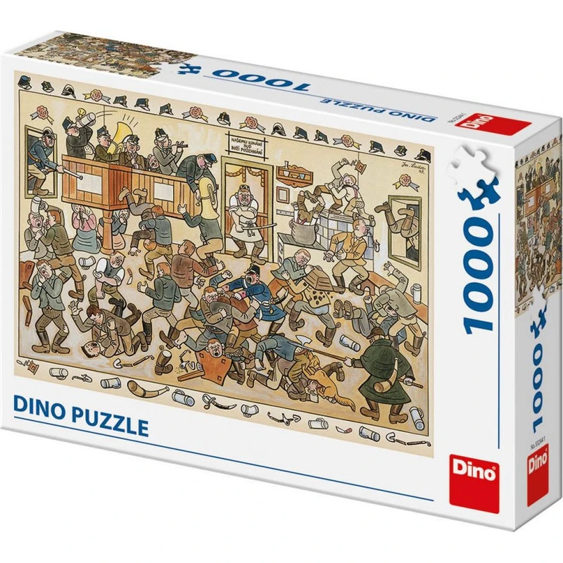 Dino Josef Lada Rvačka v hospodě 1000 dílků puzzle