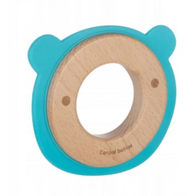 Canpol babies Teethers Wood-Silicone kousátko Bear 1 ks