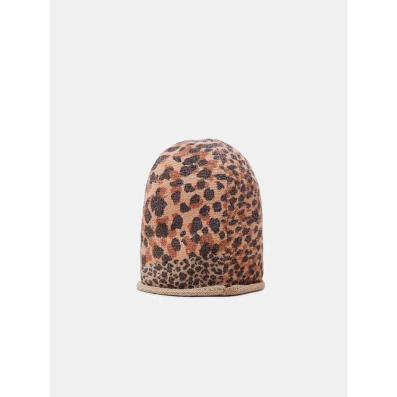 Desigual Animal Patch Gorro Čepice Hnědá