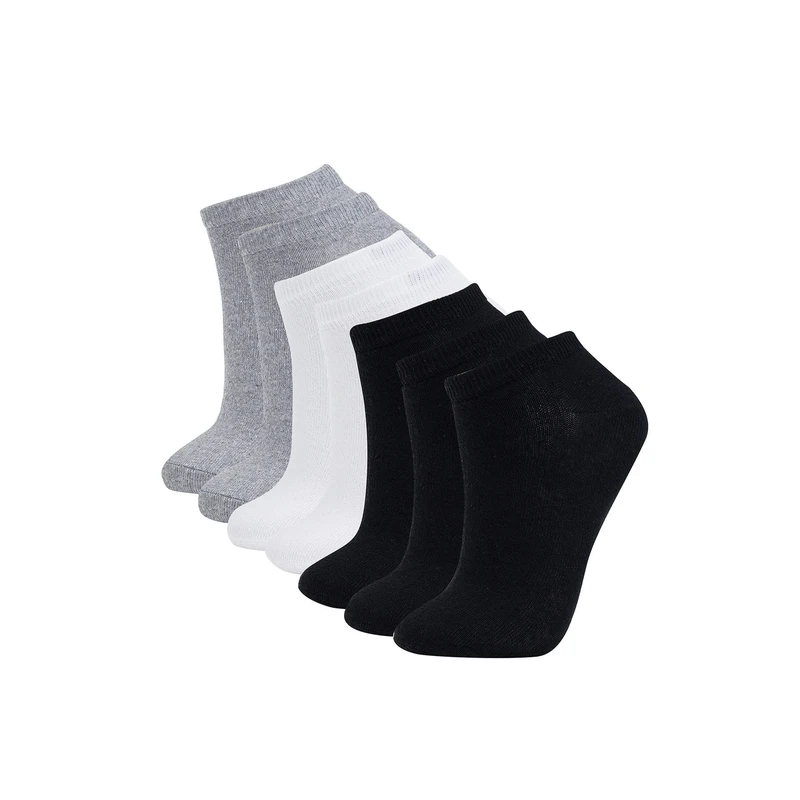 DEFACTO Women's Cotton 7-Pack Short Socks