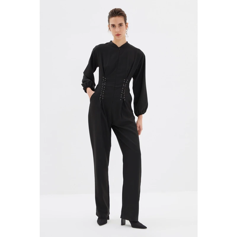 Trendyol Black Waist Detailed Jumpsuit