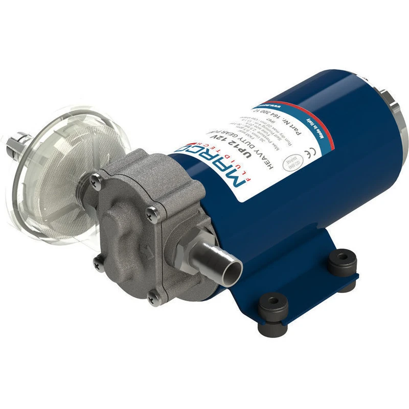 Marco UP12-PV PTFE gear pump 36 l/min with check valve - 12V