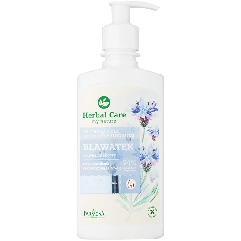 Farmona Herbal Care Cornflower zklidňující gel pro intimní hygienu pro citlivou a podrážděnou pokožku 330 ml