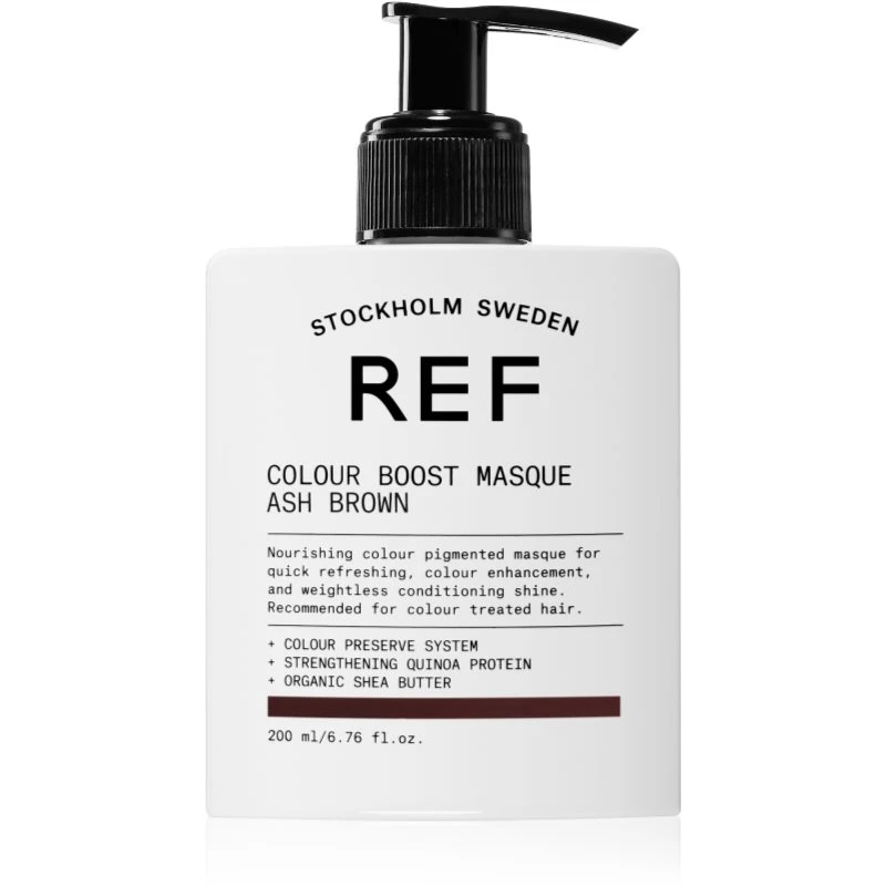 REF Colour Boost Masque jemná vyživující maska bez permanentních barevných pigmentů Ash Brown 200 ml