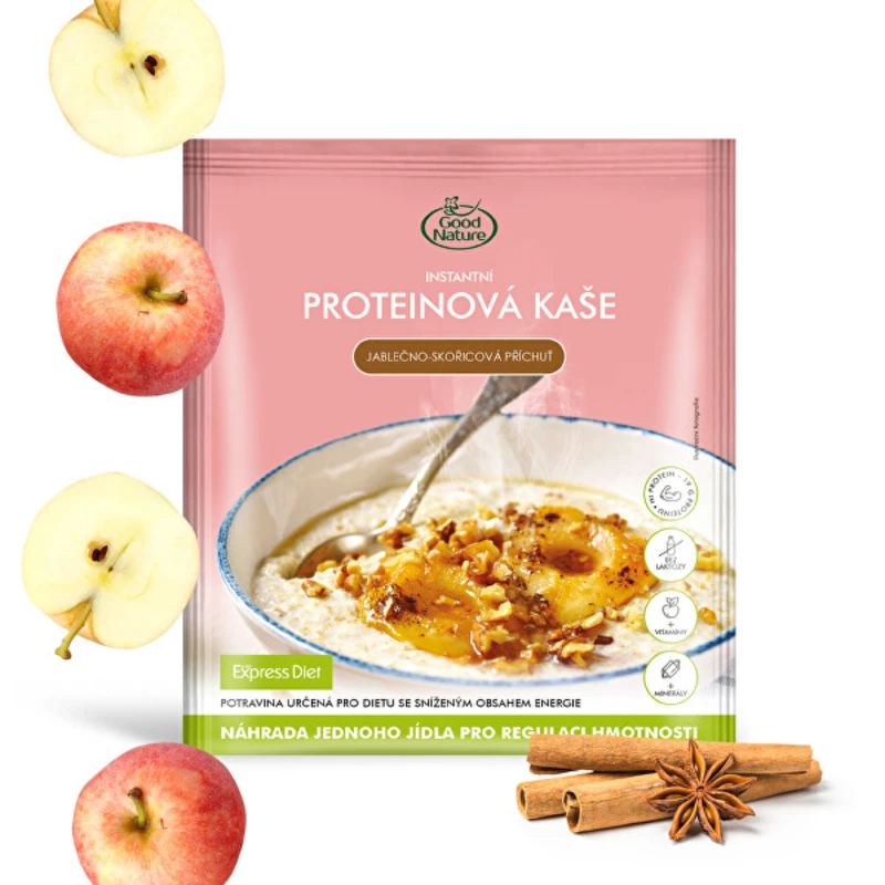 Good Nature Proteinová kaše s jablečno-skořicovou příchutí na hubnutí 60 g