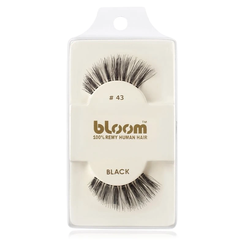 Bloom Natural nalepovací řasy z přírodních vlasů No. 43 (Black) 1 cm