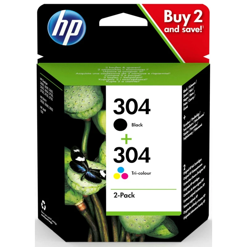 HP 304 3JB05AE černá/barevná (black/color) sada originální cartridge