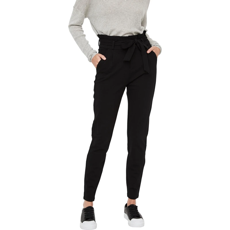 Vero Moda Dámské kalhoty VMEVA Relaxed Fit 10205932 Black XS/32