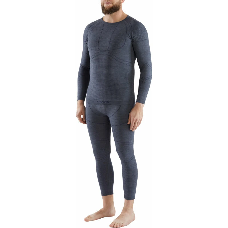 Viking Lan Pro Merino Set Base Layer Dark Grey L Termoprádlo