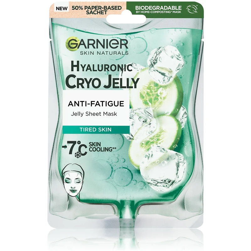 Garnier Textilní pleťová maska s chladivým efektem -7 °C Hyaluronic Cryo Jelly (Jelly Sheet Mask) 27 g