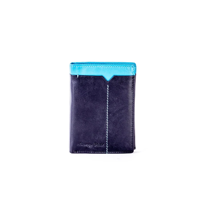 Men´s black and blue leather wallet