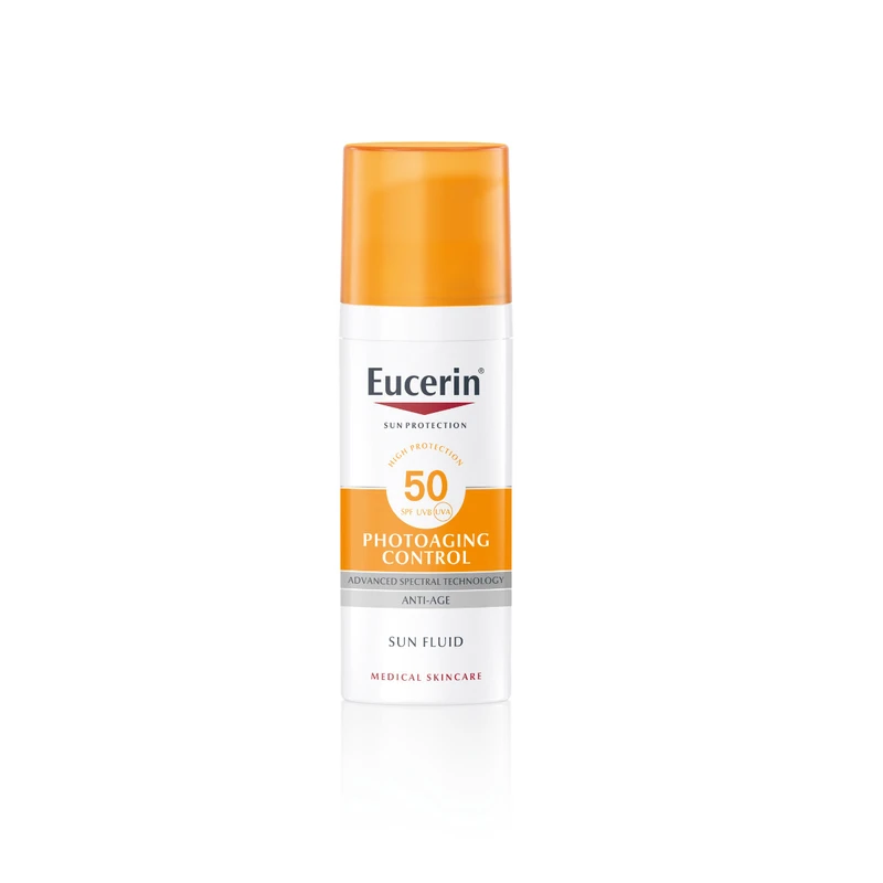 Eucerin Emulze na opalování proti vráskám Photoaging Control SPF 50 (Face Sun Fluid) 50 ml