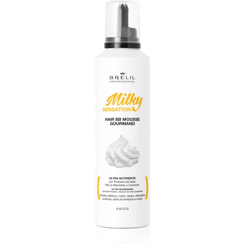 Brelil Numéro Milky Sensation Hair BB Mousse hydratační pěna pro nepoddajné a krepatějící se vlasy 250 ml