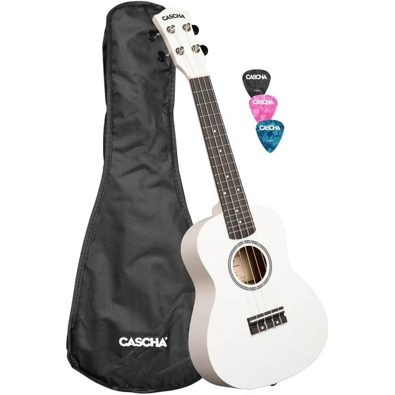 Cascha CUC106 Linden Koncertní ukulele White