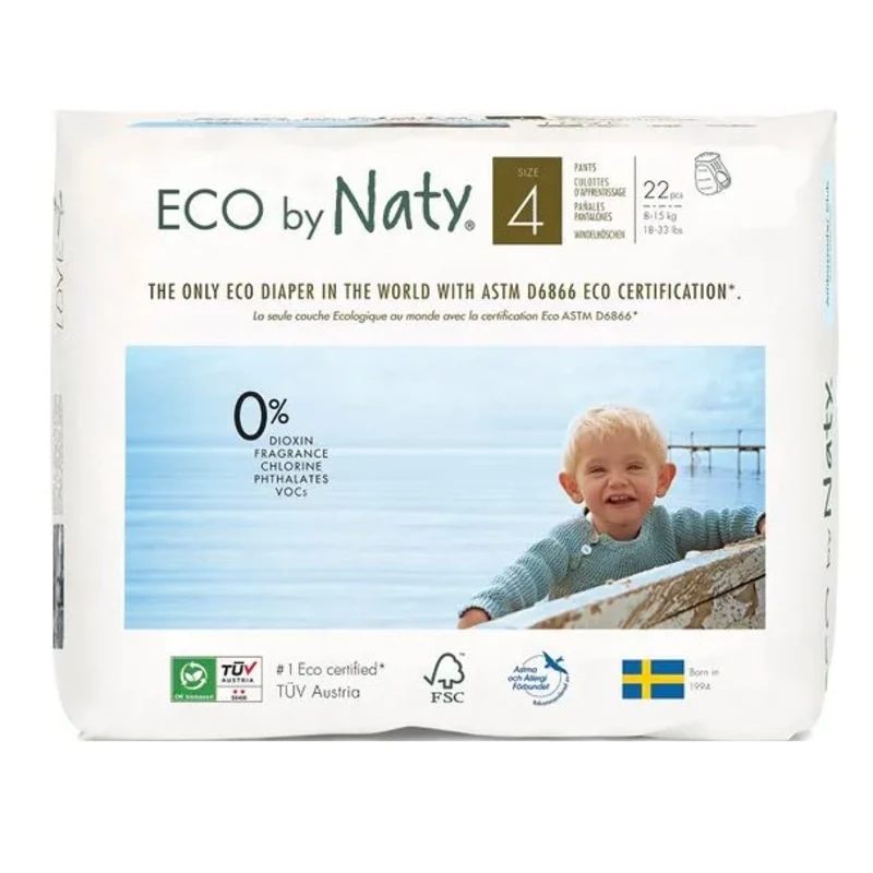 Eco by Naty Natahovací plenkové kalhotky Naty Maxi 8 - 15 kg 22 ks