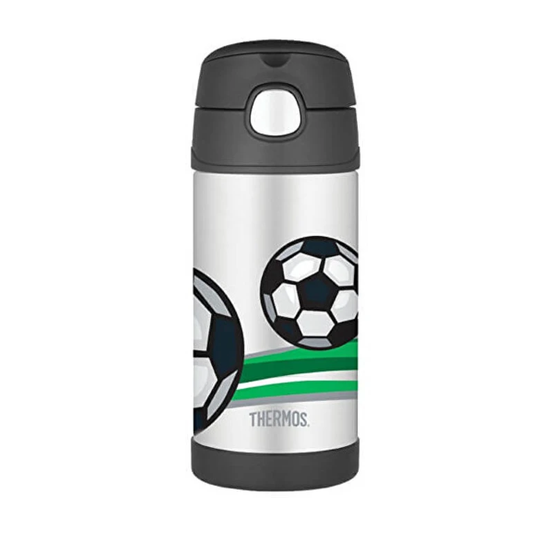 Thermos FUNtainer Dětská termoska s brčkem - fotbal 355 ml