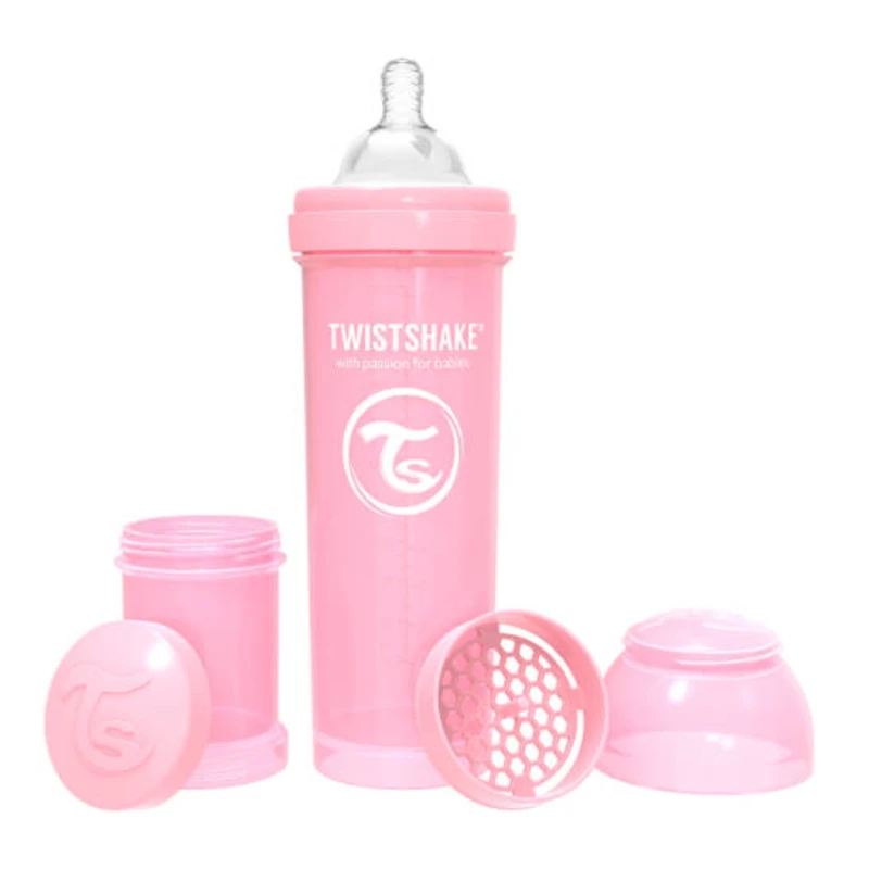 Twistshake Kojenecká láhev Anti-Colic 330 ml pastelově růžová