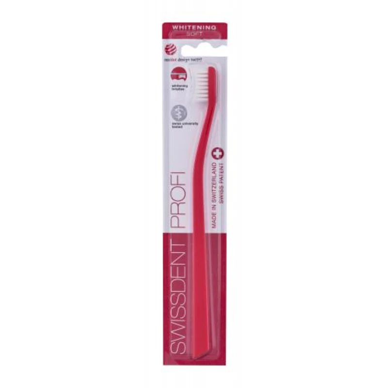 Swissdent Profi Whitening Soft 1 ks zubní kartáček unisex Red