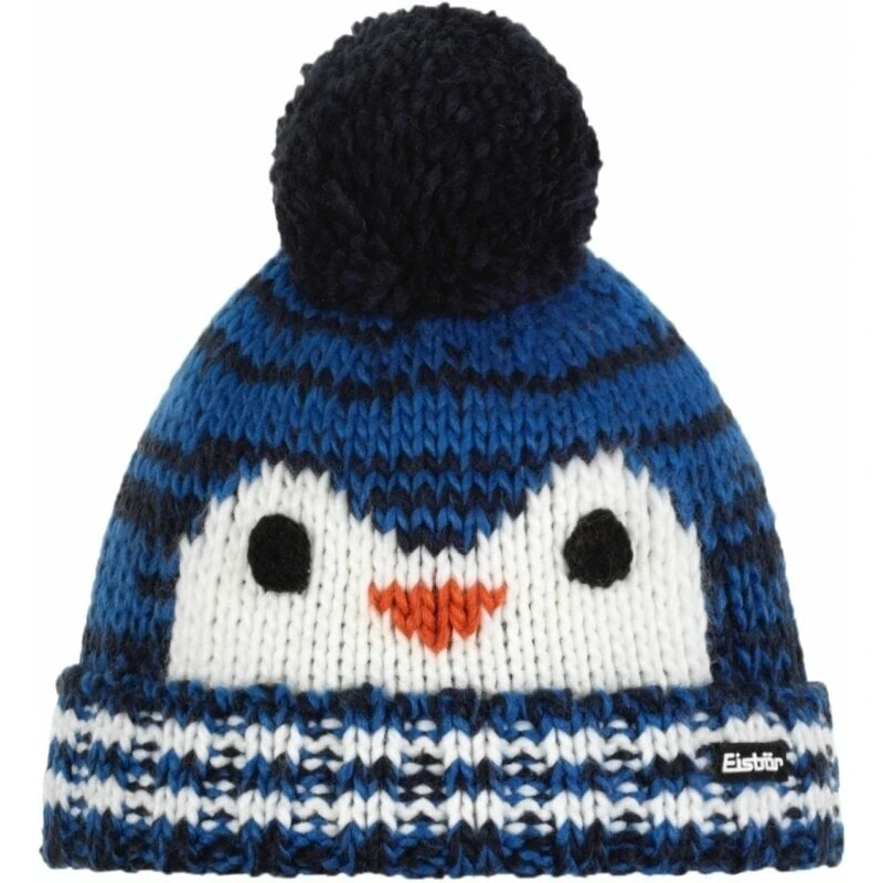 Eisbär Rico Pompon Kids Beanie Blue/White/Red/Grey UNI Lyžařská čepice