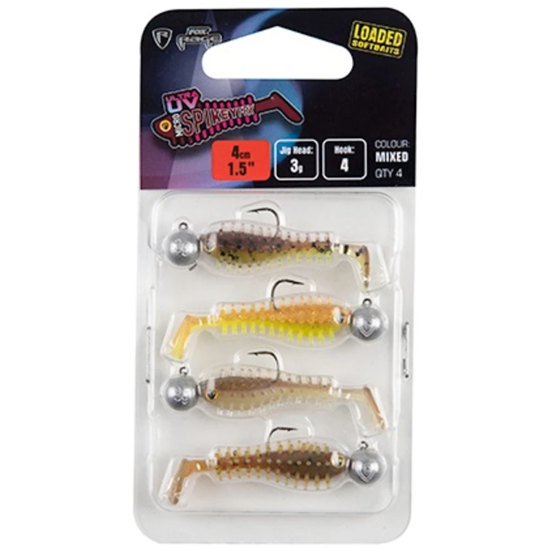 Fox rage gumová nástraha ultra uv micro spikey loaded lure pack 4 cm